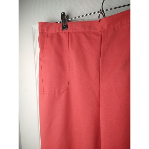 Alfred Dunner Woman 16 Coral Cropped Wide Leg Capri Flat Front Pocket Casual - Picture 3 of 7